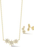 SPHERA MILANO Pavé Starburst Necklace & Earrings Set