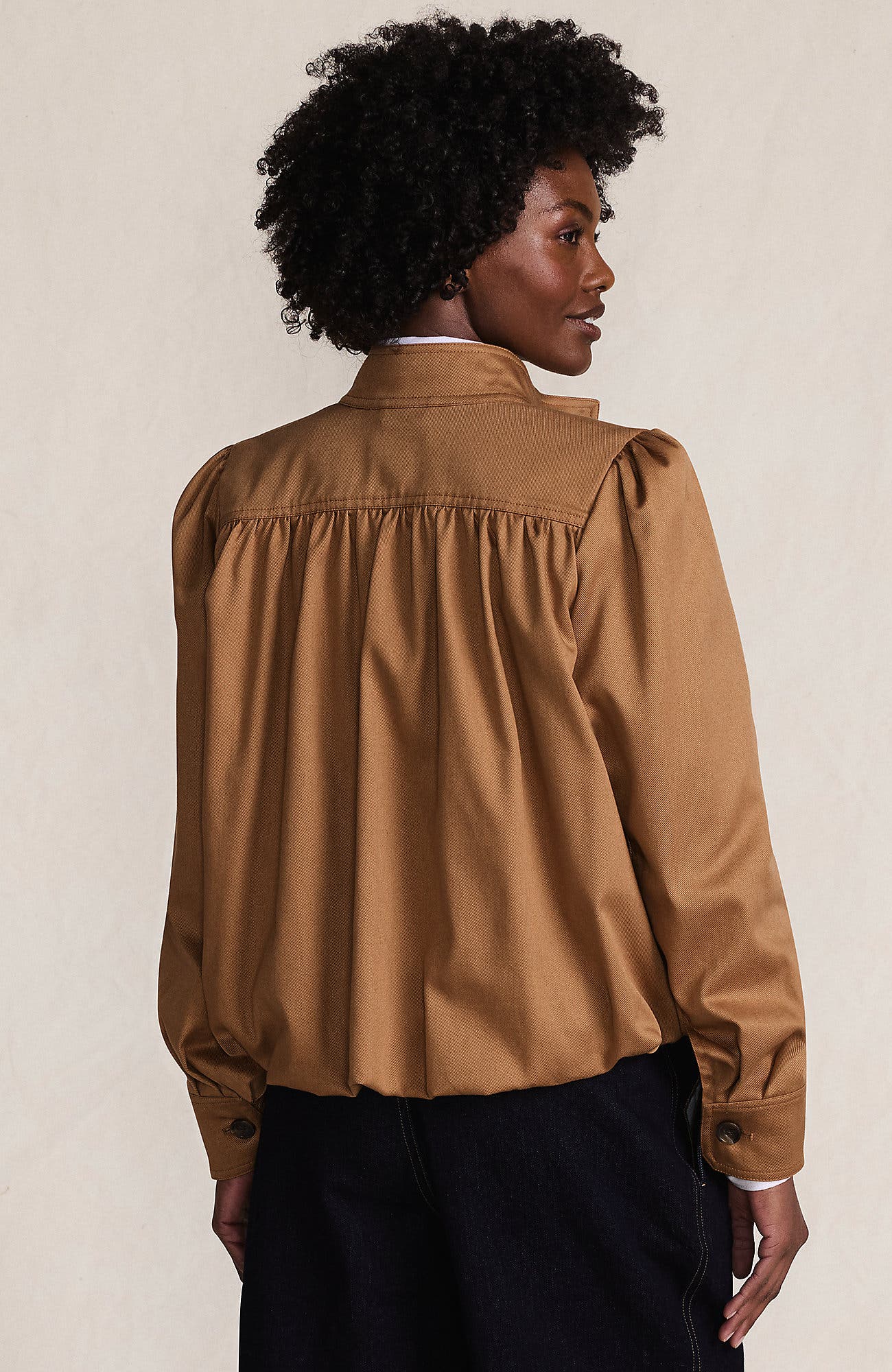 Drapey Twill Bubble Hem Jacket - image 2