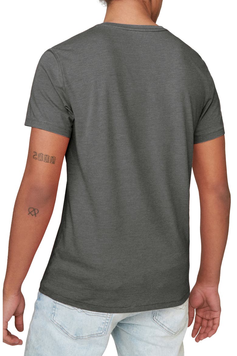 Venice V-Neck Burnout T-Shirt, Alternate, color, JET BLACK