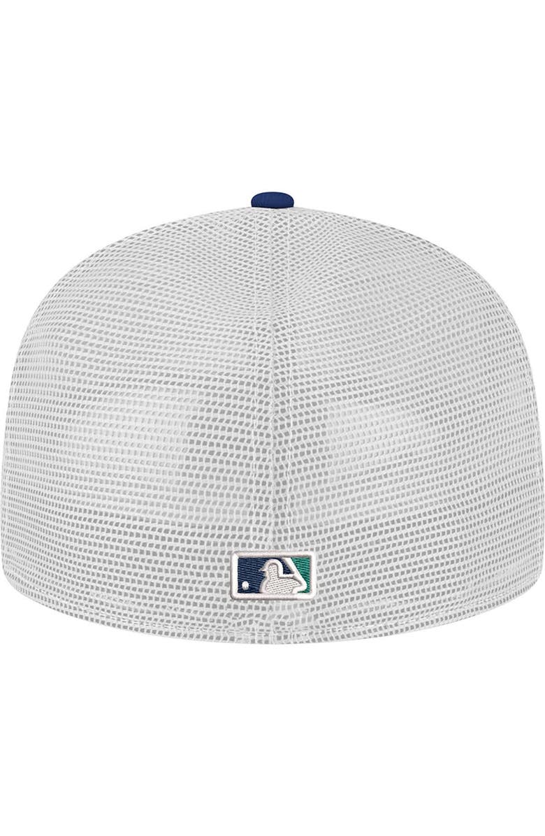New Era Men's New Era Navy Seattle Mariners Team Color 59FIFTY Trucker Fitted Hat, Alternate, color, 