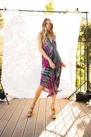 Sun Child Classic Silk Dress Sunset