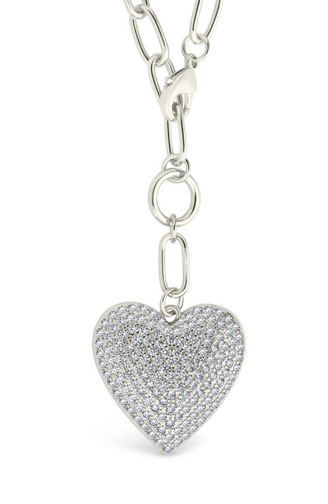 Disco Heart Pendant Necklace
