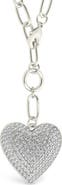 Sterling Forever Disco Heart Pendant Necklace