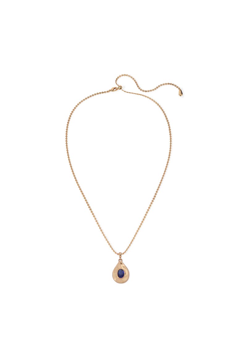 Fig Pendant Necklace, Alternate, color, Gold & Blue