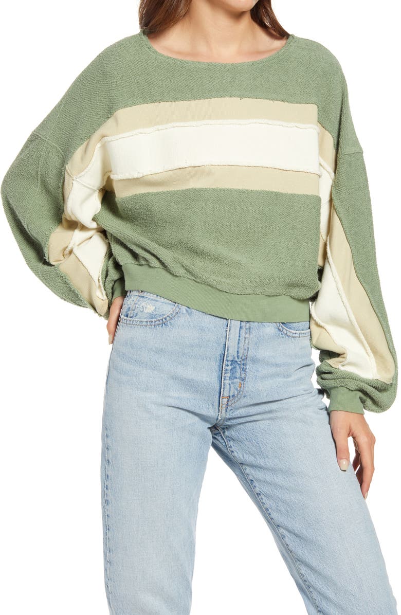 Free People Palo Alto Cotton Blend Stripe Pullover, Main, color, 