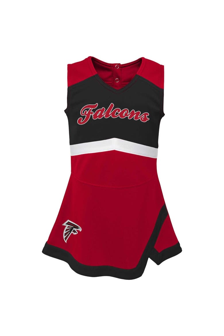 Girls Infant Red Atlanta Falcons Cheer Captain Jumper Dress, Alternate, color, Red