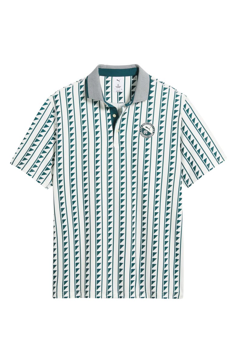 PUMA GOLF x Reigning Champ MATTR Polo, Alternate, color, Warm White-Green Terrain