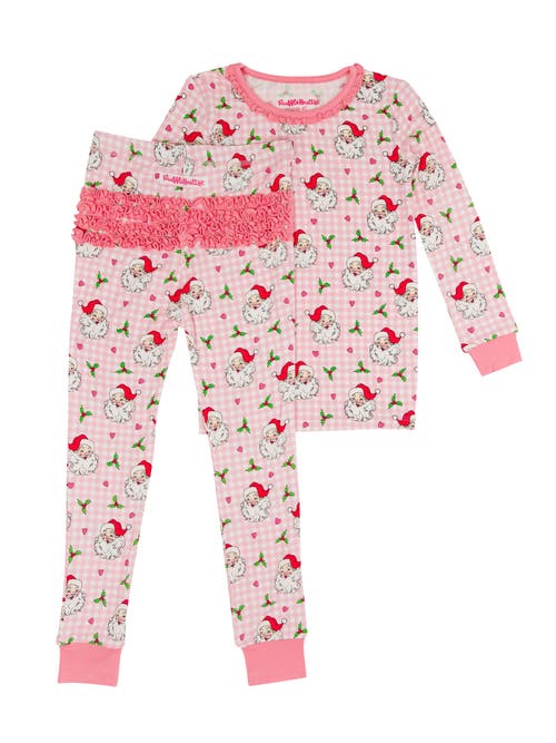 Rufflebutts Softsnooze Toddler Girls Ruffle Long Sleeve Pajama Set In Pink