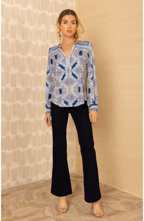 HALE BOB 売れ筋商品|||ヘイルボブ Tシャツ トップス レディース Tops Blue Sale Tops