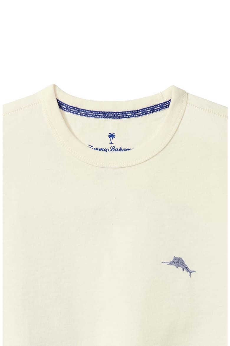 Monstera Blues Cotton Graphic T-Shirt, Alternate, color, VANILLA ICE