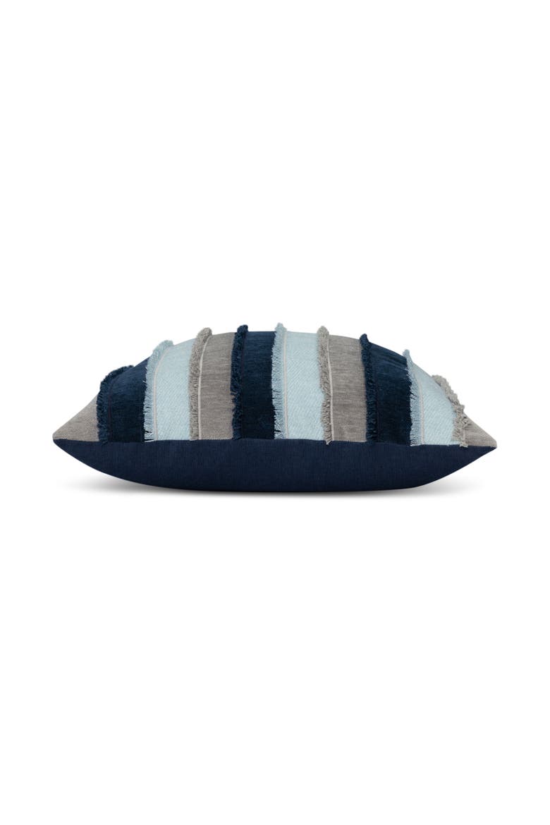 Vista Multi colored Velvet embroidered panelled Indoor & Outdoor Woven Accent Pillow, Alternate, color, Multi