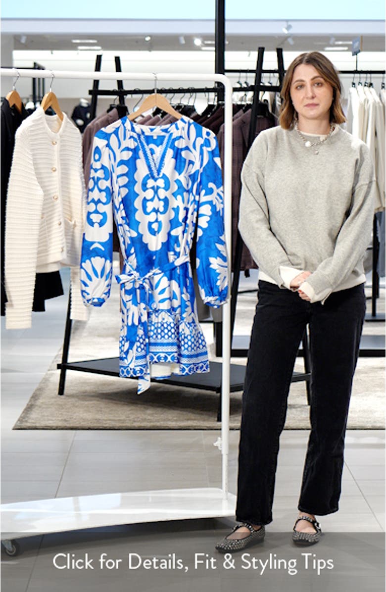 Long Sleeve Tie Belt Dress, sales video thumbnail