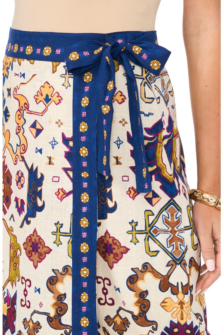 Print Wrap Midi Skirt, Alternate, color, NEW IVORY