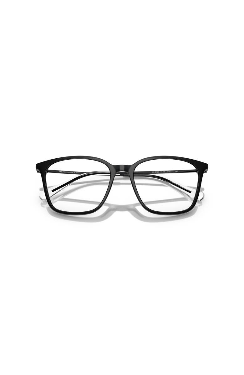 Armani Exchange 53mm Butterfly optical glasses, Alternate, color, Black