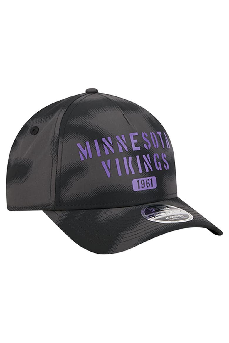 Men's New Era Gray Minnesota Vikings Halftone Camo 9FORTY Hat, Alternate, color, Gray