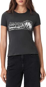 AllSaints Stevie Graphic Print Burnout T-Shirt