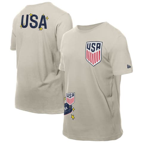 Men's New Era Light Beige USMNT Logo Select T-Shirt