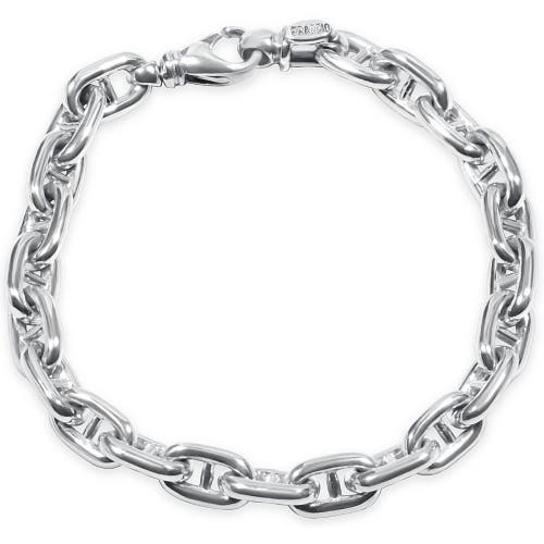 Bliss Diamond Marine 33 Gram Solid Silver Bracelet 8.5" In Silver