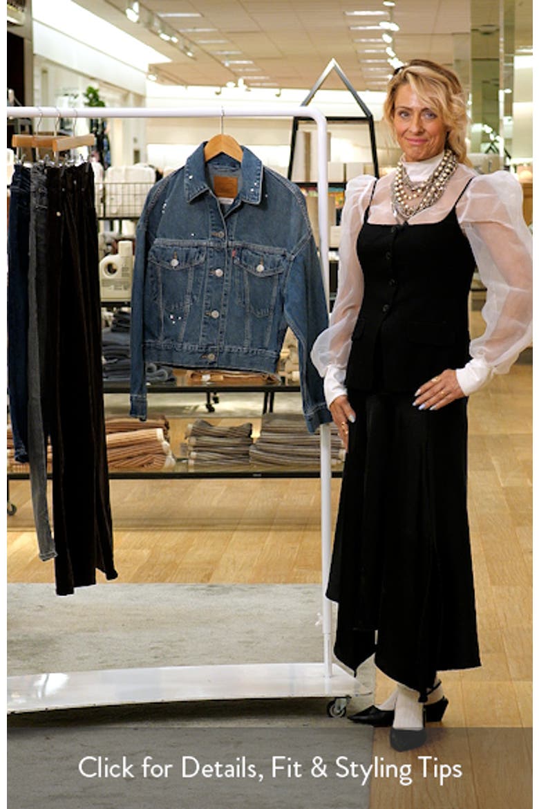 Embellished Loose Crop Denim Trucker Jacket video