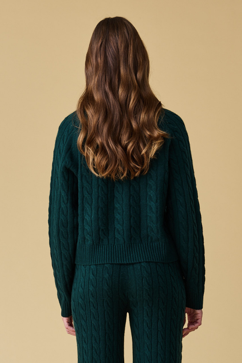 Merino Cashmere Lounge Sweater, Alternate, color, Pine Green