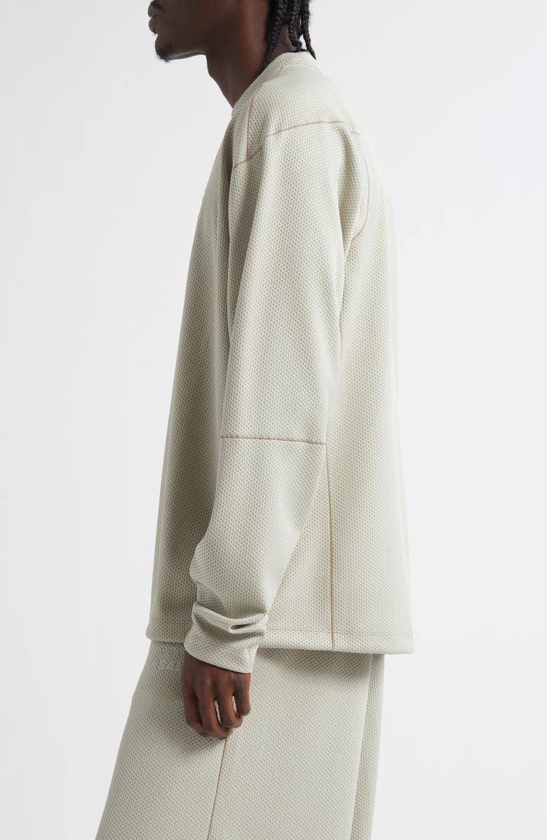 MM6 Maison Margiela x Salomon Logo Long Sleeve Graphic Mesh T-Shirt, Alternate, color, Abbey Stone