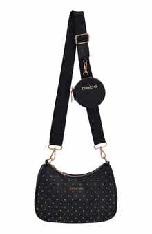 bebe Sagan Stud Crossbody Bag with Zip Pouch