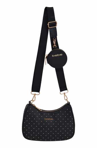 bebe Sagan Stud Crossbody Bag with Zip Pouch