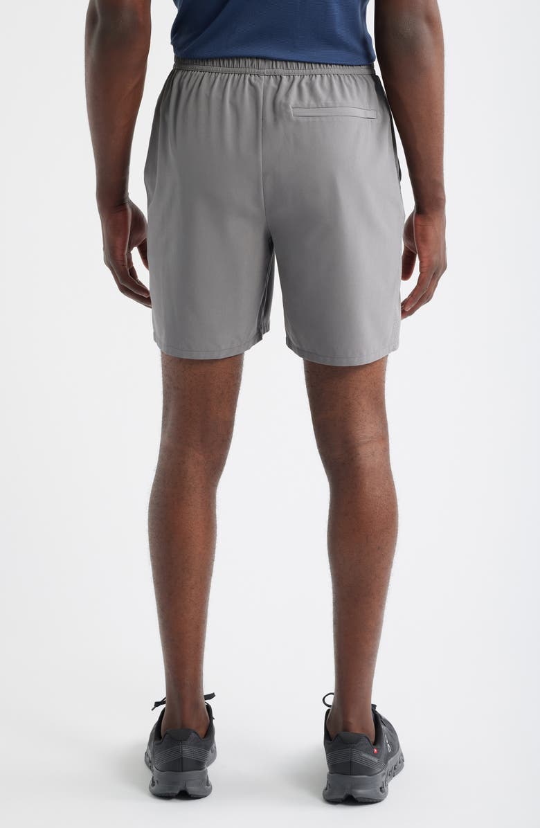 Zella Zelstretch 7-Inch Perforated Shorts, Alternate, color, Grey Pewter