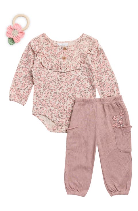 Kids' Floral Bodysuit & Pants Set