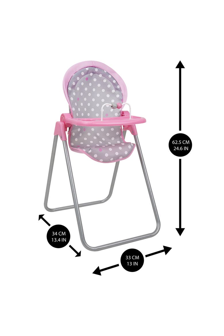 Cotton Candy Pink Foodie Doll Highchair Fits Dolls Up to 21", Alternate, color, Multicolored