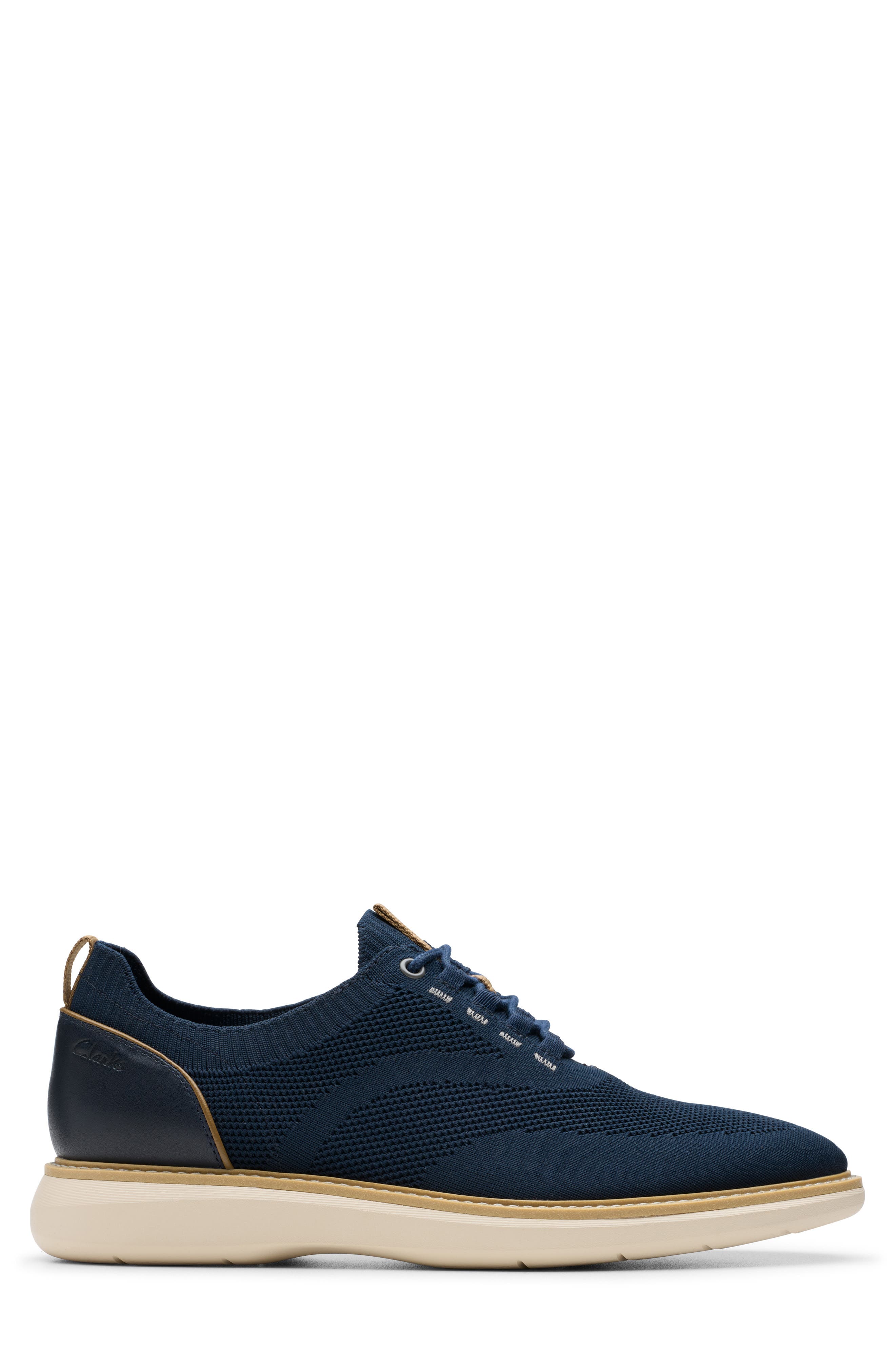 Clarks<sup>®</sup> Brantin Knit Sneaker, Alternate, color, Navy Knit
