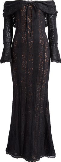 Belle Off the Shoulder Long Sleeve Maxi Dress