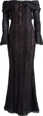 HOUSE OF CB Belle Off the Shoulder Long Sleeve Maxi Dress