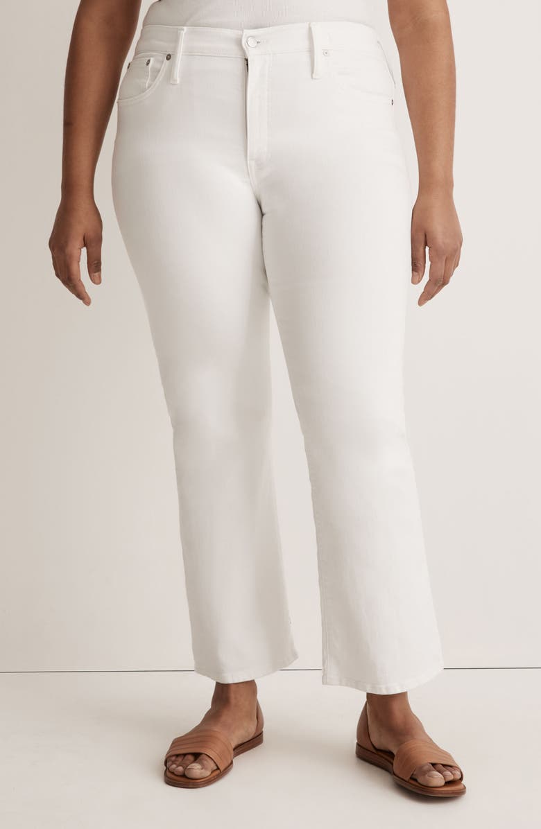 Madewell Kick Out Crop Jeans, Alternate, color, Pure White