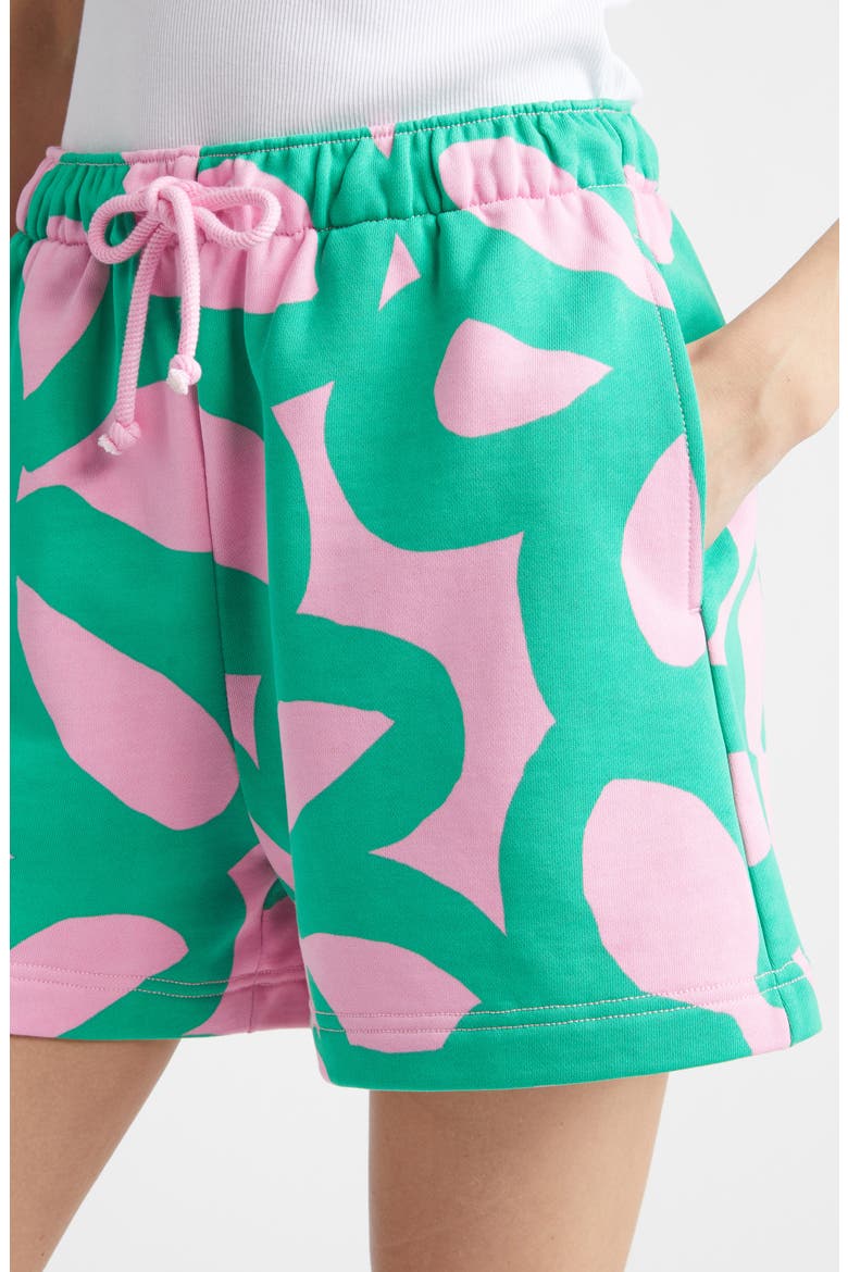 Miksaus Jättikukka Kioski Sweat Shorts, Alternate, color, LIGHT PINK GREEN