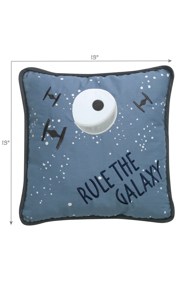 Lambs & Ivy Star Wars Signature Galaxy LED Light-Up Decorative Throw Pillow, Alternate, color, Blue
