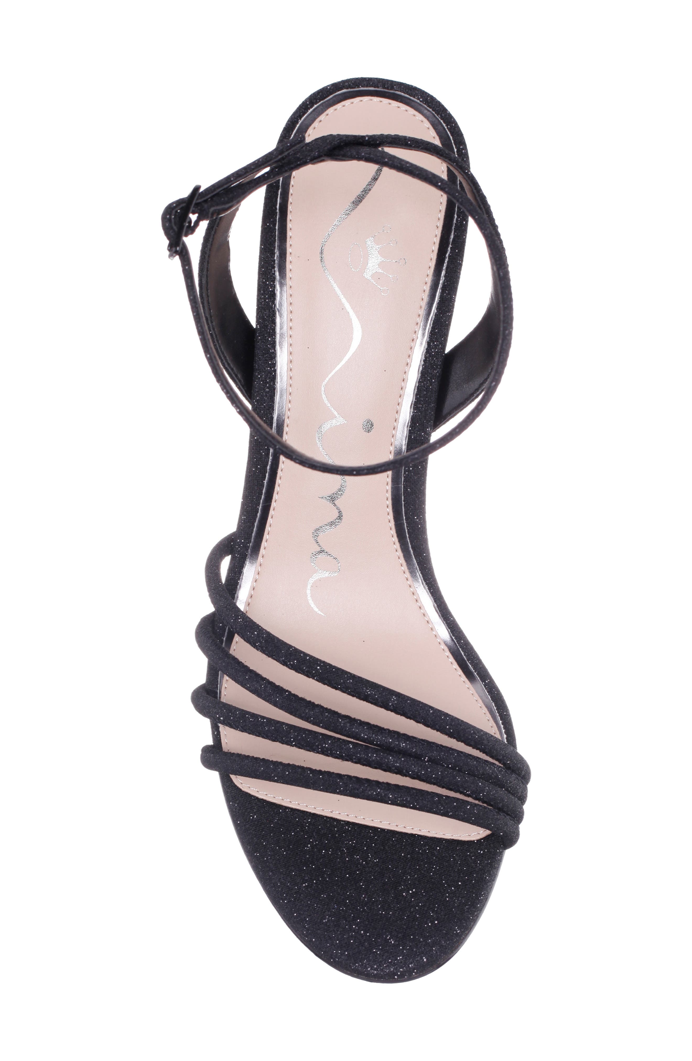 Nina Veruca Ankle Strap Sandal, Alternate, color, Black