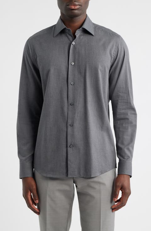 Leonard Cotton Button-Up Shirt