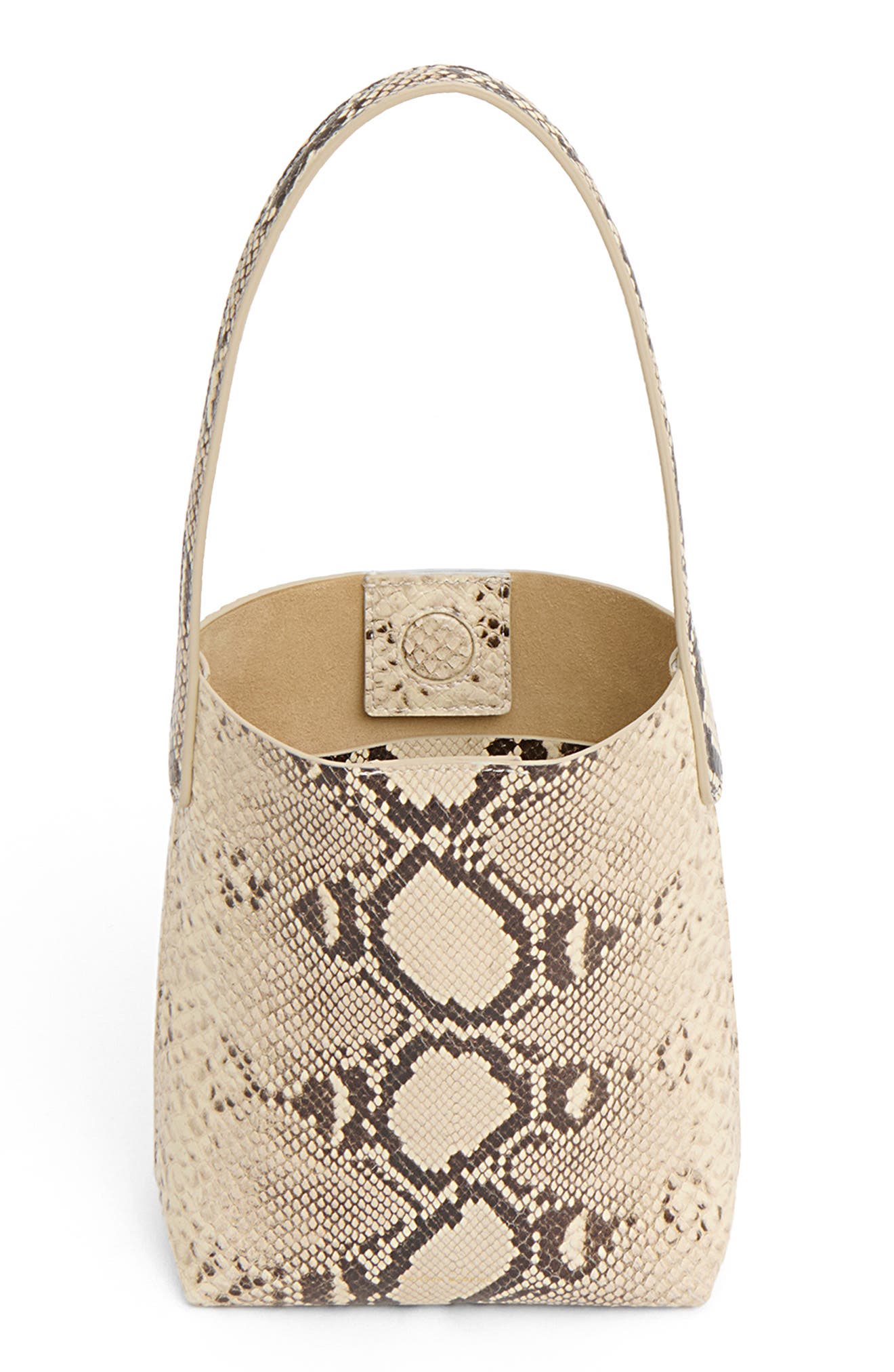 Mansur Gavriel Mini Everyday Cabas Snakeskin Embossed Leather Tote, Alternate, color, Roccia