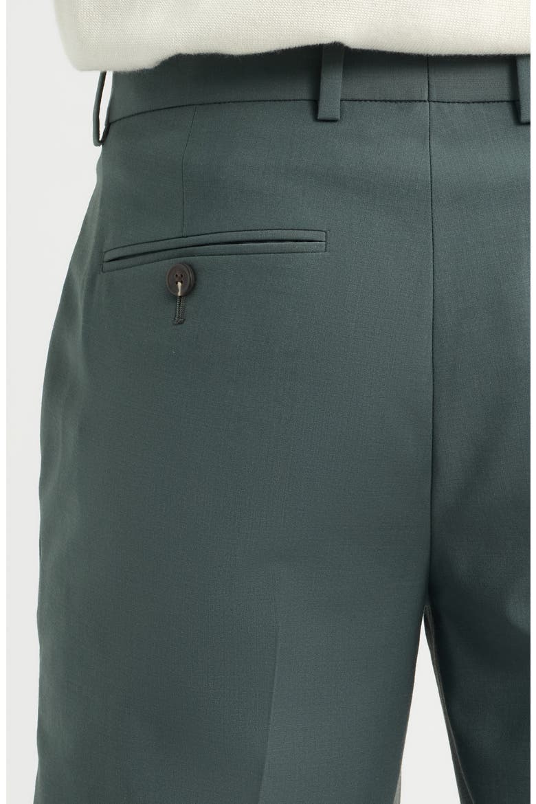 Skinny Fit Pleated Suit Pants, Alternate, color, GREEN URBAN