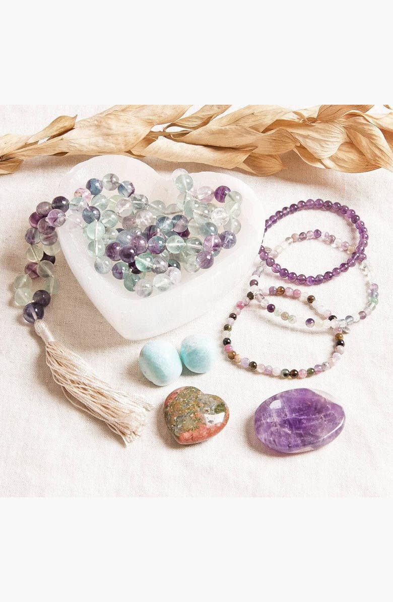 Tiny Rituals Selenite Recharging Heart Bowl, Alternate, color, Selenite