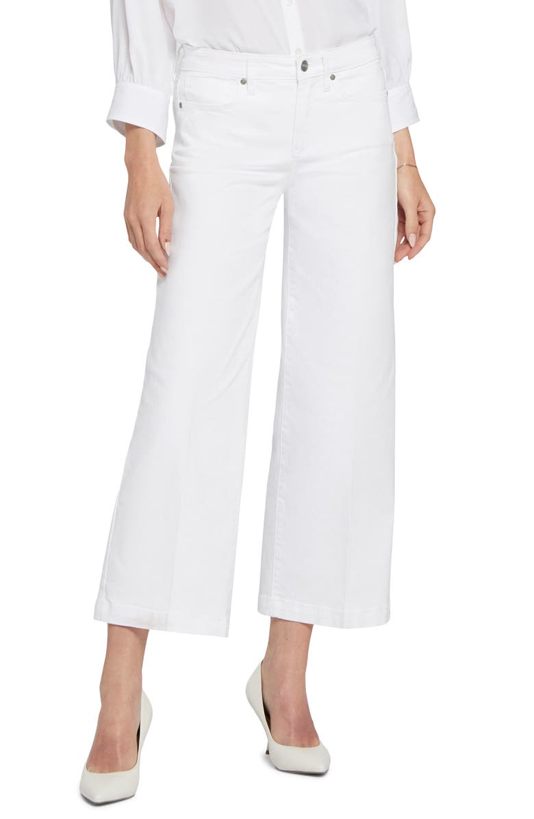 NYDJ Teresa Ankle Wide Leg Jeans, Main, color, Optic White