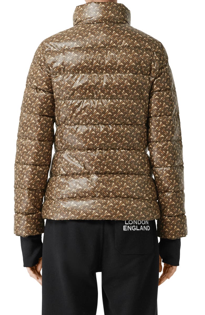 Burberry TB Monogram Print Pentland Down Puffer Jacket, Alternate, color,