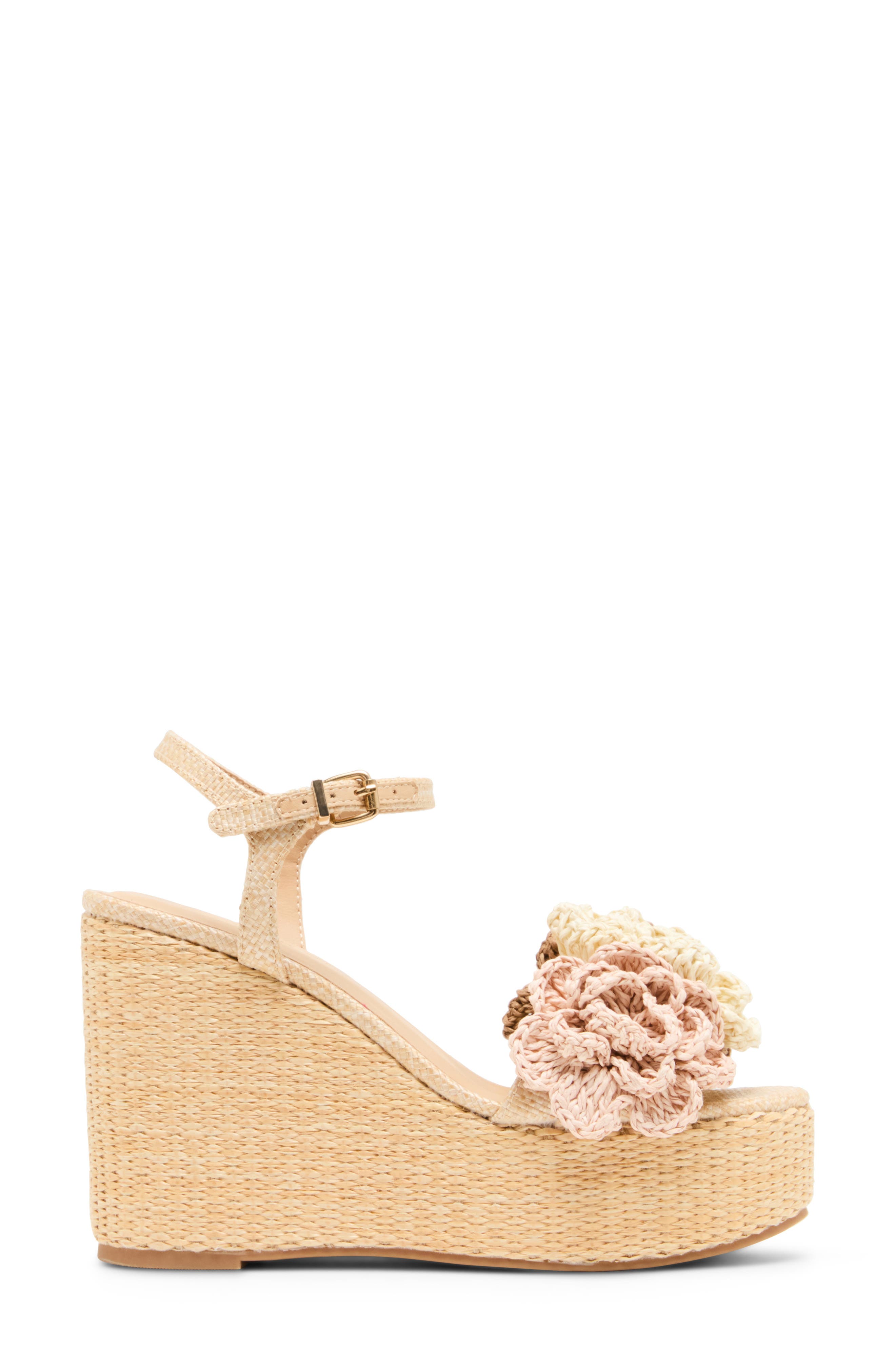Madden Girl <p>Shoree Raffia Wedge Sandal (Women)</p>, Alternate, color, Natural Multi