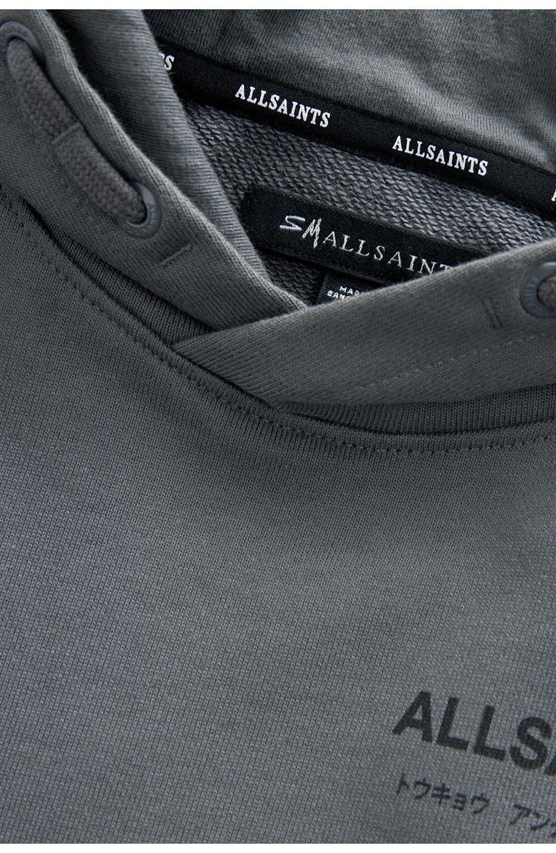 smALLSAINTS by ALLSAINTS Kids' Underground Oversize Logo Hoodie, Alternate, color, Grey