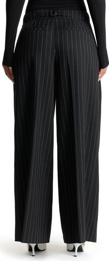 Pinstripe Wide Leg Pants
