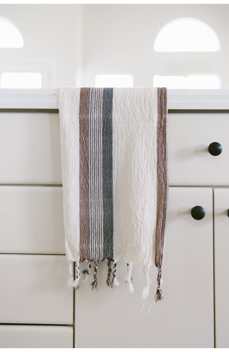 Home and Loft Nomad Hand Towel, Alternate, color, Brown/Cream