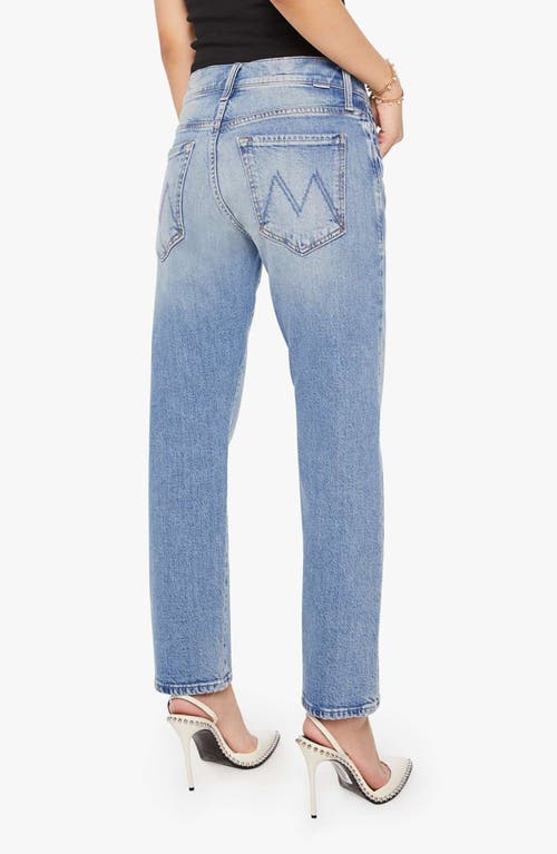 Mother Petites The Lil Mid Rise Hiker Hover Fight For Your Right Jeans In Blue