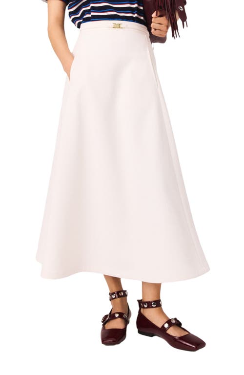 Maje Heavy Crepe Petticoat In White