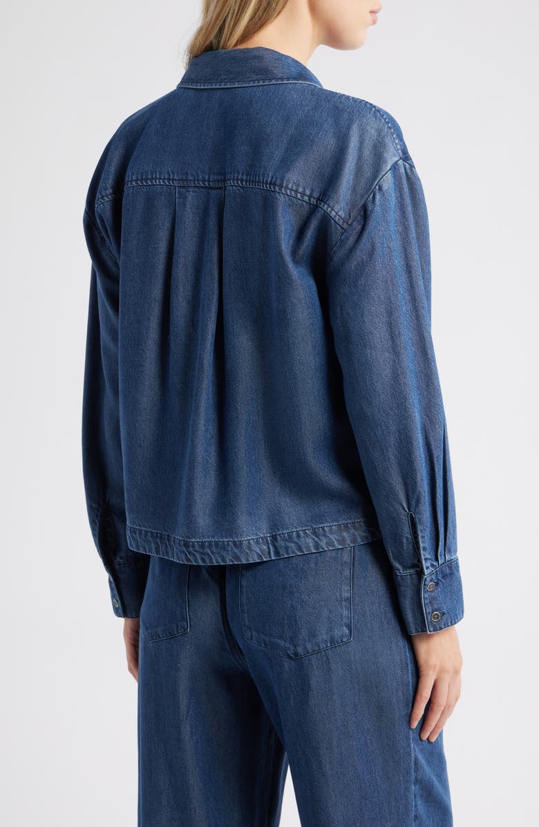 Cloth & Stone Half Placket Denim Popover Top, Alternate, color, Horizon Wash